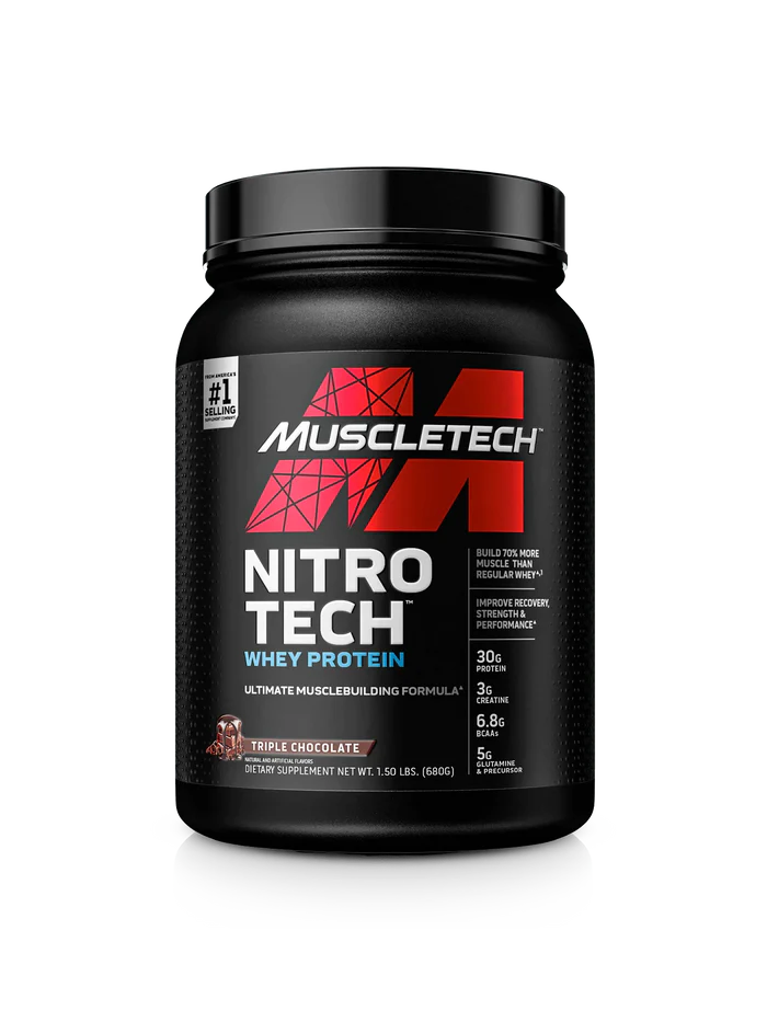 MuscleTech Nitro-Tech Whey Protein – Advanced Muscle & Strength Formul ...